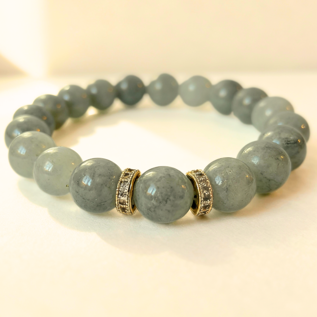 Burmese Jade with Pave Accent Beads