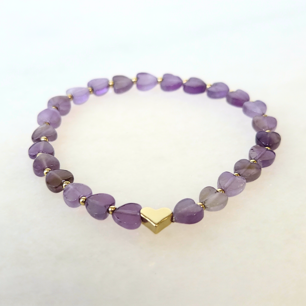 The Devotion Mini: Amethyst Heart Bracelet