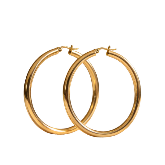 Essential Gold Hoops: 60mm