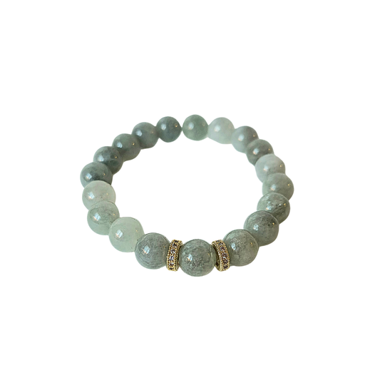 Burmese Jade with Pave Accent Beads