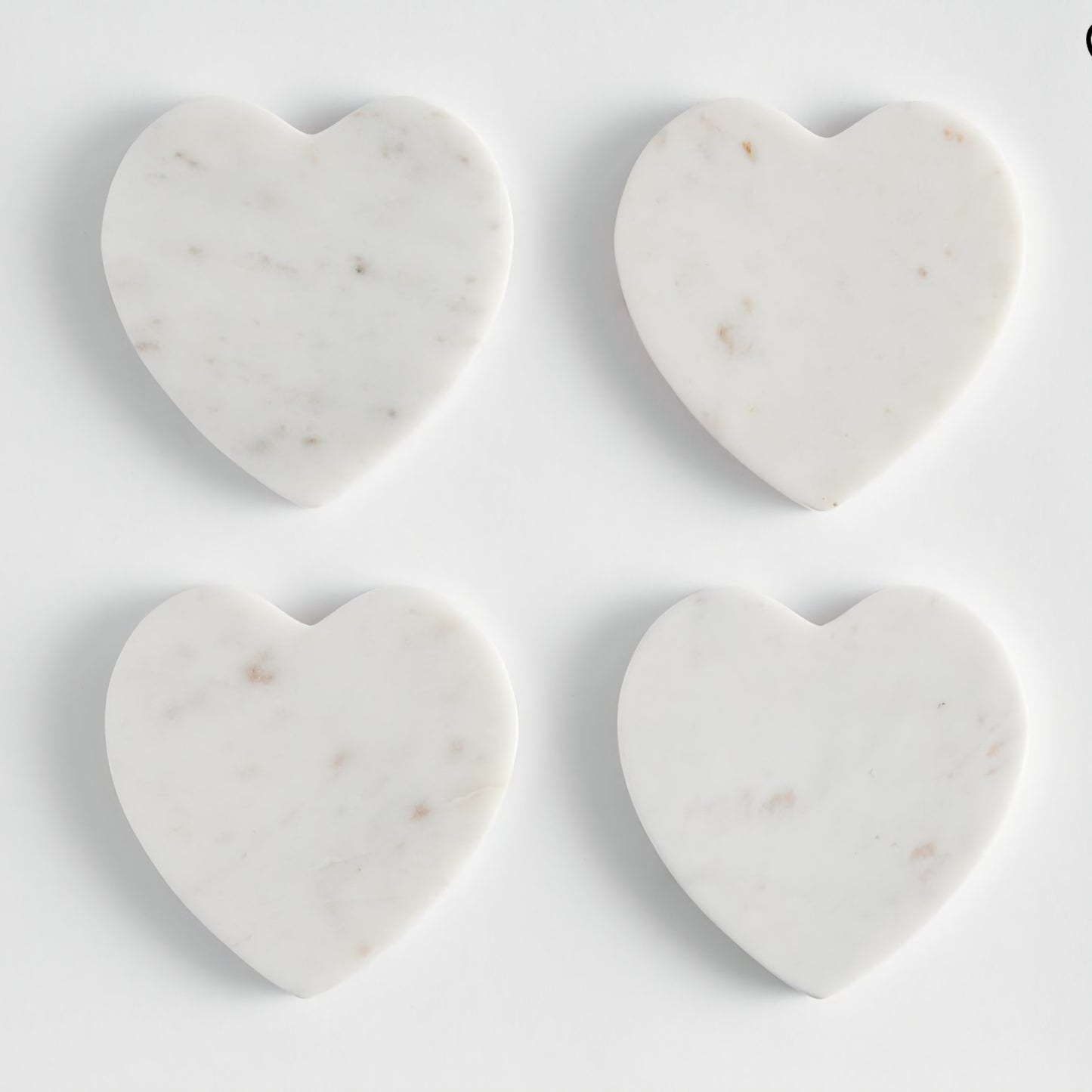 Alabaster Heart Coasters