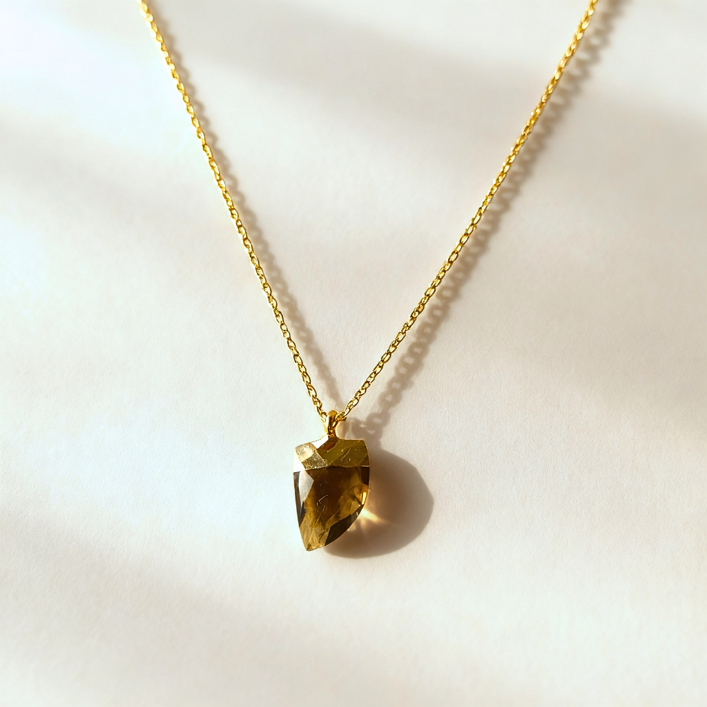 Grounded Radiance: Smoky Quartz Pendant Necklace
